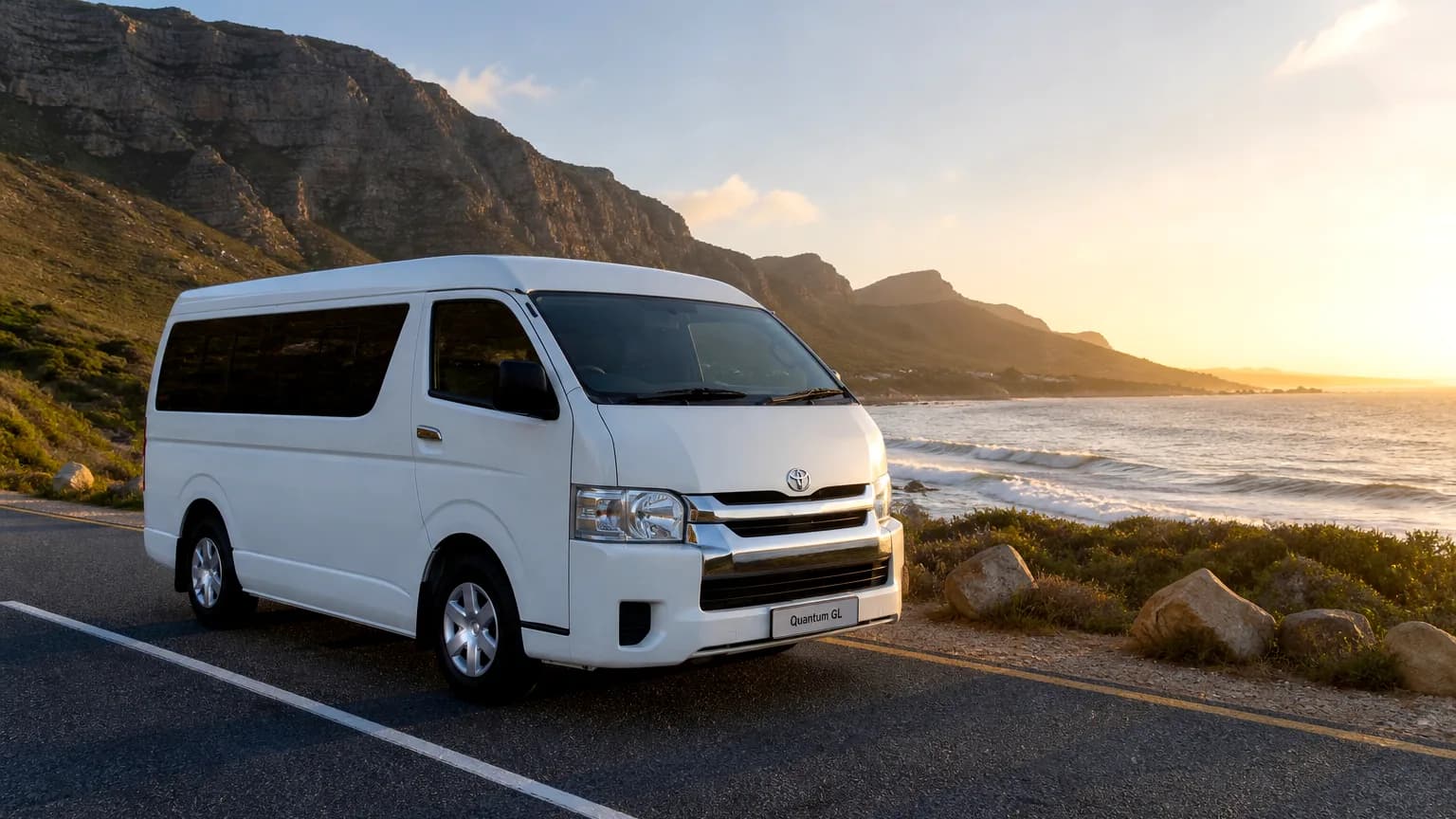 Toyota Quantum GL — Coastal route view, Cape Town