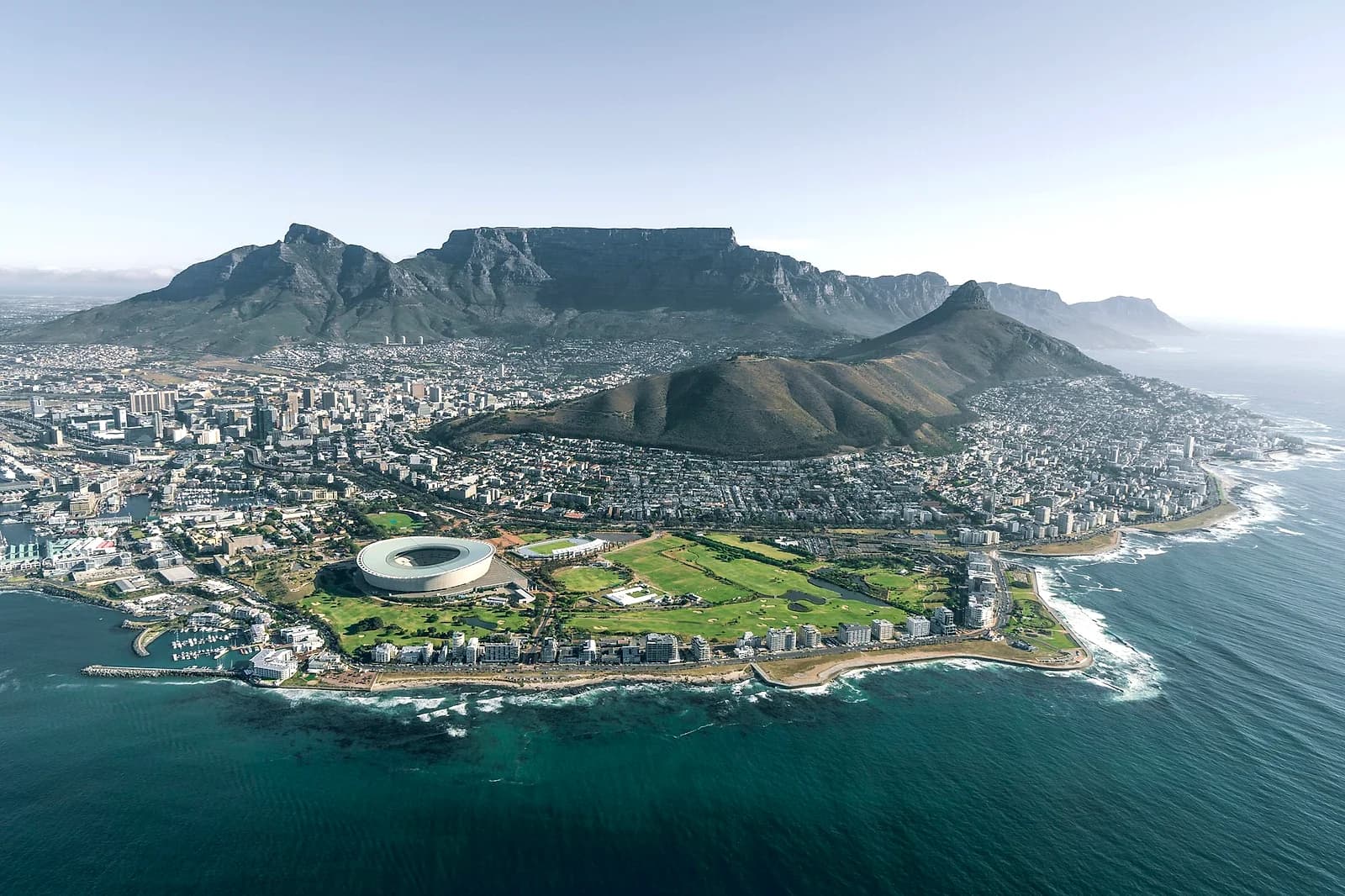 Table Mountain overlooking Cape Town and the Atlantic seaboard