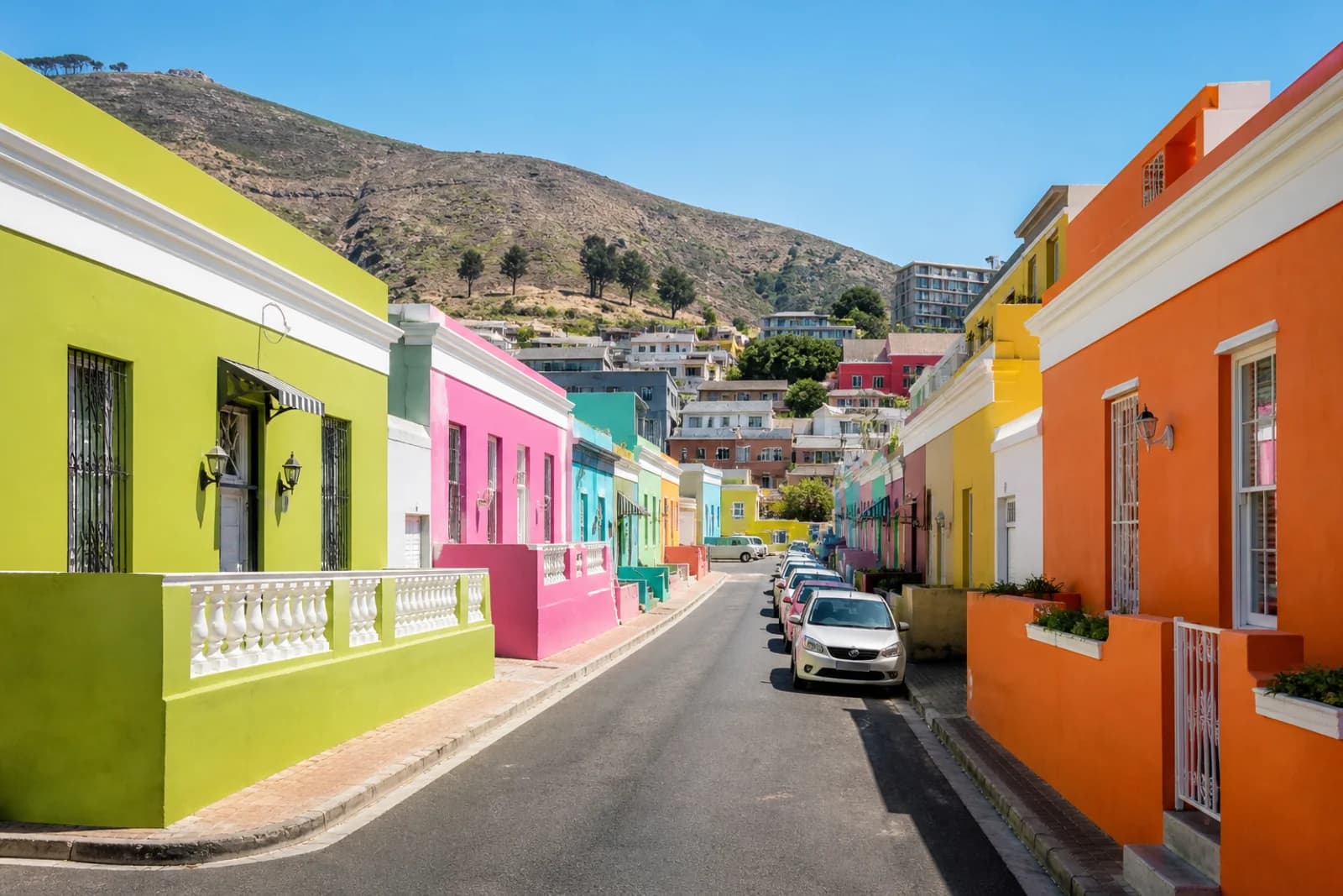 Colourful Bo-Kaap houses in Cape Town